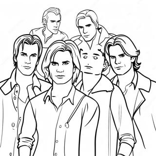 Pagina Para Colorear Del Grupo De Personajes De Vampire Diaries 36724-58820