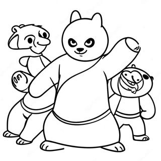 Pagina Para Colorear De Po Y Amigos En Kung Fu 36964-29232