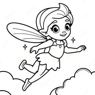 Pagina Para Colorear De La Hada Tink Volando En El Cielo 37054-29286