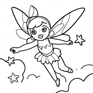 Pagina Para Colorear De La Hada Tink Volando En El Cielo 37054-29287