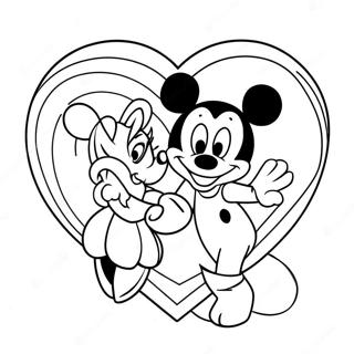 Valentines De Disney Páginas Para Colorear