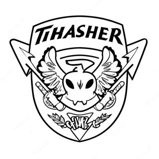 Pagina Para Colorear Del Logo De Thrasher Skateboard 38873-30756