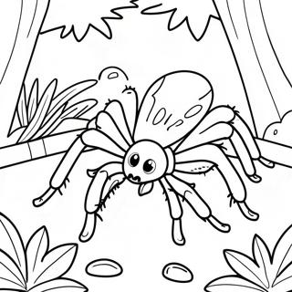 Pagina Para Colorear Tarantula Colorida En La Selva 40104-31715