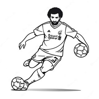 Pagina Para Colorear De Mo Salah Driblando El Balon 40764-58848