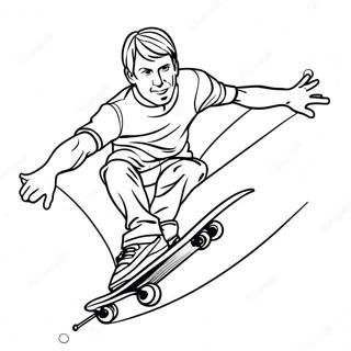 Pagina Para Colorear De Tony Hawk Haciendo Un Truco 41274-32610