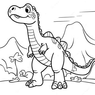 Pagina Para Colorear De Un Gran Dinosaurio 42793-33816