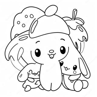 Pagina Para Colorear De Cinnamoroll Con Amigos Lindos 42-37