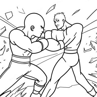 Pagina Para Colorear De La Intensa Batalla Entre Saitama Y Garou 43733-34568