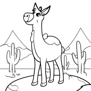 Pagina Para Colorear De Kuzco En Su Forma De Llama 46784-36973