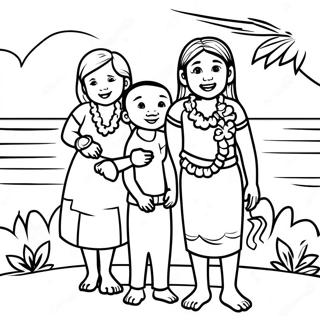 Pagina Para Colorear De La Familia Ohana De Hawai 47654-37673