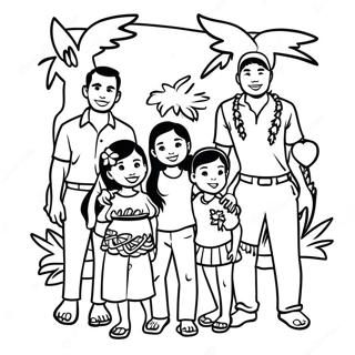 Pagina Para Colorear De La Familia Ohana De Hawai 47654-37674