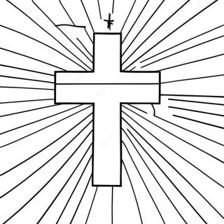 Pagina Para Colorear De Bandera Cristiana Colorida Con Cruz 47924-37904