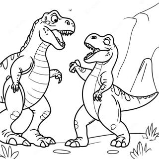 Giganotosaurus Vs T Rex Páginas Para Colorear