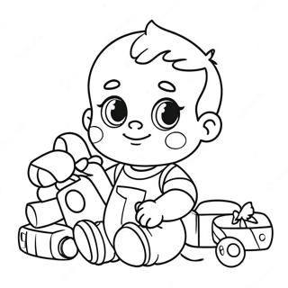 Pagina Para Colorear De Baby John Adorable Jugando Con Juguetes 48624-38465