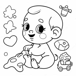 Pagina Para Colorear De Baby John Adorable Jugando Con Juguetes 48624-38468