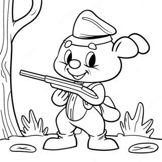 Pagina Para Colorear De Elmer Fudd Cazando Divertido 48894-38669