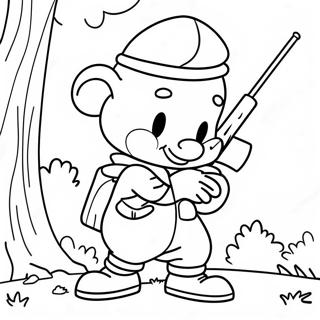 Pagina Para Colorear De Elmer Fudd Cazando Divertido 48894-38672