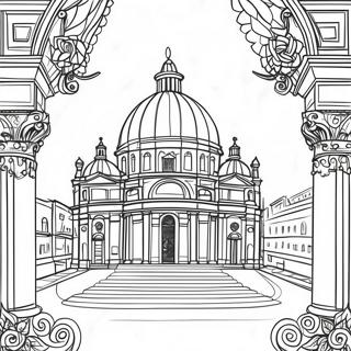 Pagina Para Colorear De La Hermosa Arquitectura Italiana 49254-38964