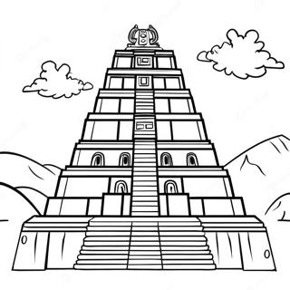 Pagina Para Colorear Del Templo Inca Antiguo 50004-39559