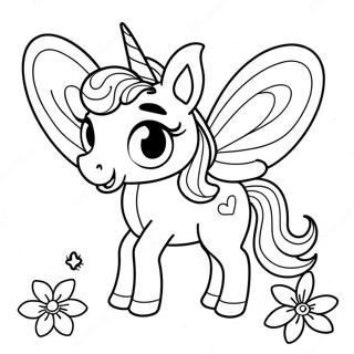 Pagina Para Colorear De Unicornio Mariposa 50153-39669