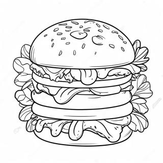 Pagina Para Colorear De La Hamburguesa Whopper 51084-40405