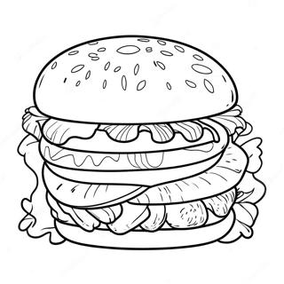 Pagina Para Colorear De La Hamburguesa Whopper 51084-40407