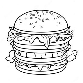 Pagina Para Colorear De La Hamburguesa Whopper 51084-40408