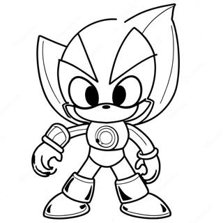 Pagina Para Colorear De Sonic Metalico 510-416