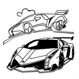 Lamborghini Veneno Páginas Para Colorear