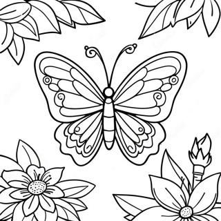 Pagina Para Colorear De Una Mariposa Colorida 5241-4185