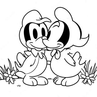 Pagina Para Colorear De Donald Y Daisy 53483-42305