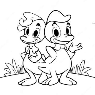 Pagina Para Colorear De Donald Y Daisy 53483-42307