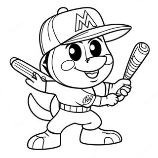 Pagina Para Colorear De La Mascota De Los Miami Marlins 54054-42762