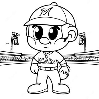 Pagina Para Colorear De La Mascota De Los Miami Marlins 54054-42763