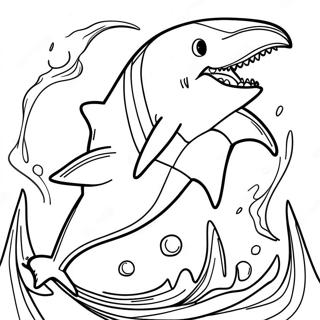 Pagina Para Colorear De Megalodon Shark Rugiendo 54164-42854