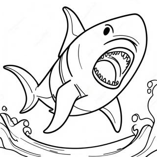 Pagina Para Colorear De Megalodon Shark Rugiendo 54164-42855