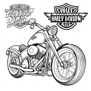 Harley Davidson Páginas Para Colorear