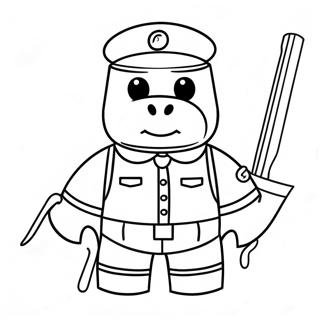 Cerdo Soldado De Roblox Páginas Para Colorear