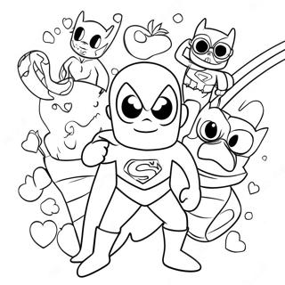 Pagina Para Colorear De Fiesta De Cumpleanos De Superheroe 57973-45857