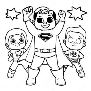 Pagina Para Colorear De Fiesta De Cumpleanos De Superheroe 57973-45860