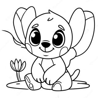 Pagina Para Colorear De Adorable Lilo Y Stitch 59284-46902