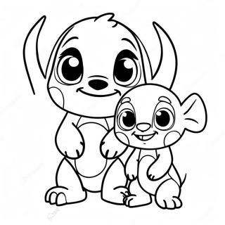 Pagina Para Colorear De Adorable Lilo Y Stitch 59284-46904