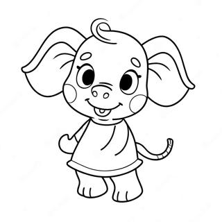 Pagina Para Colorear De Emily Elephant De Peppa Pig 59423-47025