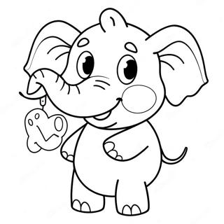 Pagina Para Colorear De Emily Elephant Feliz De Peppa Pig 59424-47021