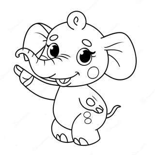 Pagina Para Colorear De Emily Elephant Feliz De Peppa Pig 59424-47022