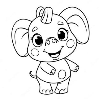 Pagina Para Colorear De Emily Elephant Feliz De Peppa Pig 59424-47023