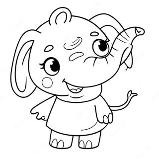 Pagina Para Colorear De Emily Elephant Feliz De Peppa Pig 59424-47024