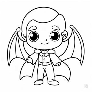 Pagina Para Colorear De Un Lindo Vampiro Chibi 60124-47621