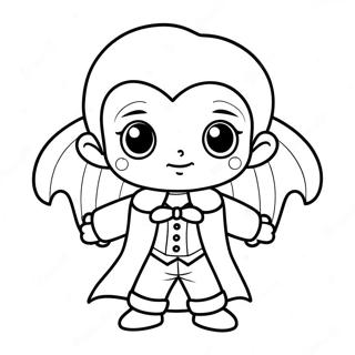 Pagina Para Colorear De Un Lindo Vampiro Chibi 60124-47622