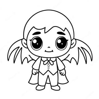 Pagina Para Colorear De Un Lindo Vampiro Chibi 60124-47624